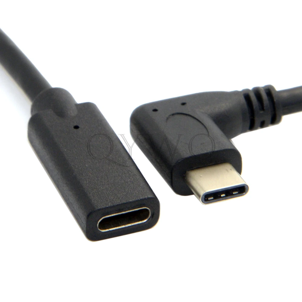 

90 Degree Right Angled USB 3.1 type-c USB C Male to Female Extension Data Cable 20cm 100cm for Macbook Tablet