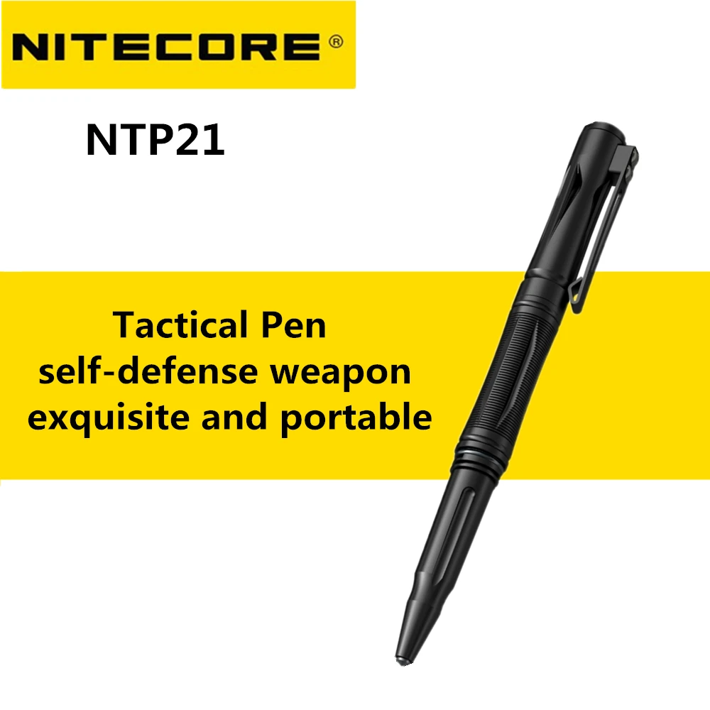 NITECORE NTP21 Многофункциональный тактический светильник ручка-вес использования для самообороны, стекло Выключатель - Цвет: NTP21
