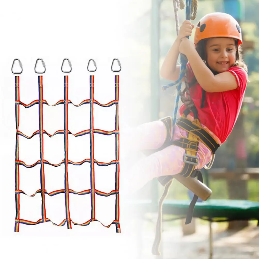 Детская сетка для скалолазания радужная ленточная физических тренировок качели