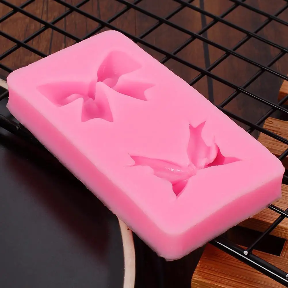 

2021 New 1pc Bows Resin Molds Pink Silicone Fondant Accessories Baking Cake Kitchen Tools Pastry Decorating Tools Molds Cak G5Y1