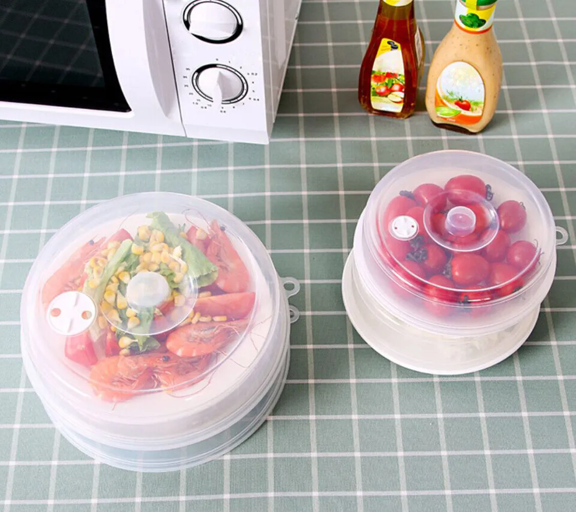 1Pc Food Cover Plastic Microwave Anti-Sputtering Oil Cap Heated Sealed Multifunctional Dust Dish Kitchen Tool | Дом и сад