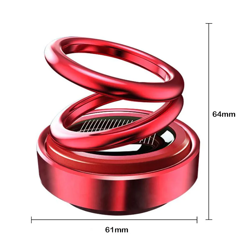 Автомобильный солнечный поворотный двойной кольцевой аромат креативный долговечный дисплей для путешествий.