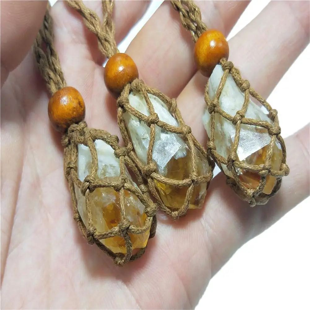 1 шт. кулон из натурального цитрина чистого камня с желтым кварцевым кристаллом