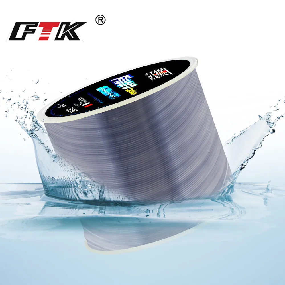 FTK Fishing 120m Line 0.2mm-0.6mm 7.15LB-45LB Fluorocarbon Coating Treatment Process Carbon Surface Nylon Molecules