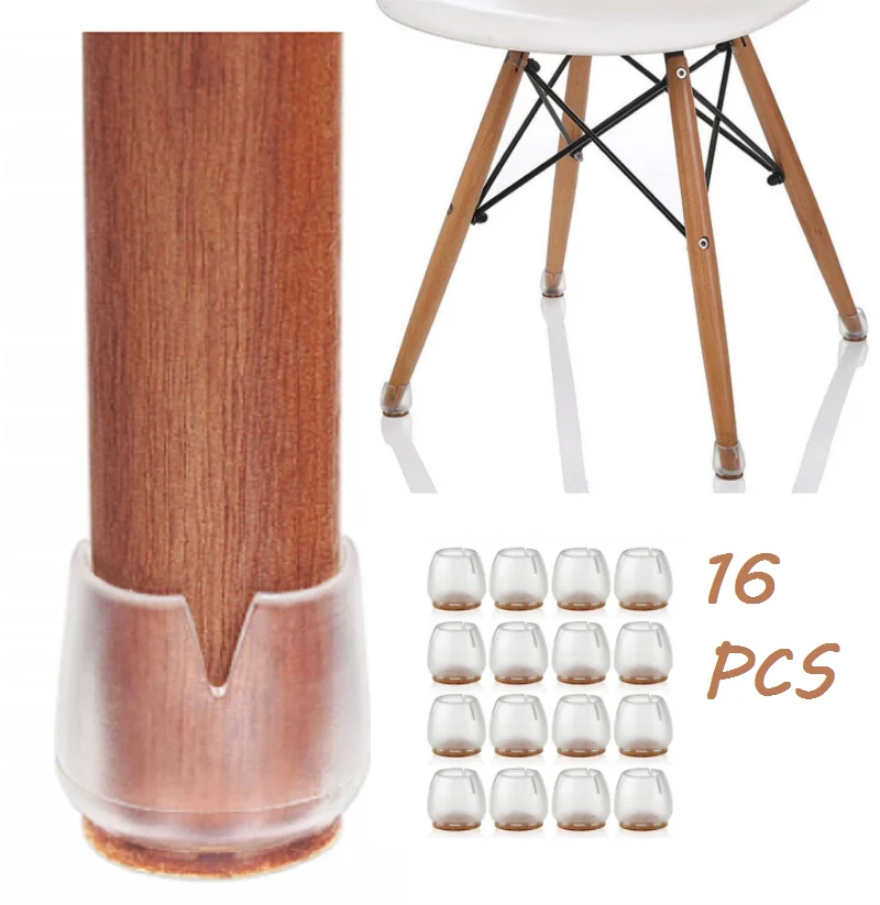 16 шт. Нескользящие силиконовые ножки стула Кепки коврик для ног мебель стол