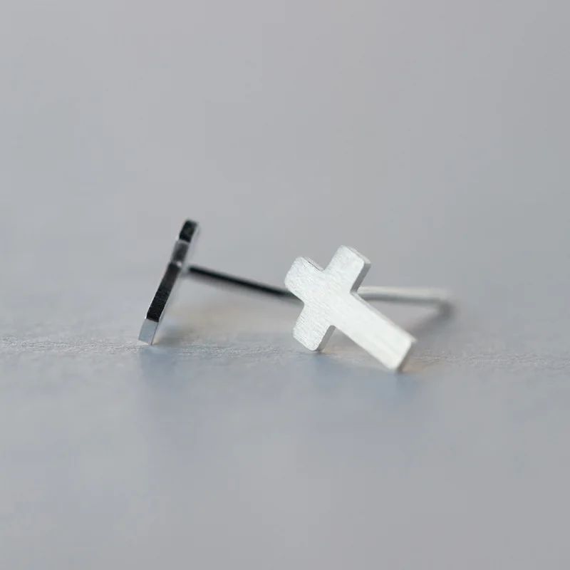 925 пробы серебряные серьги в виде креста индивидуальный подарок для девушек