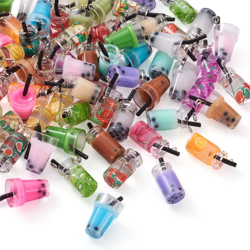 1 коробка стеклянная бутылка Кулоны из нержавеющей стали и пластика подвески в