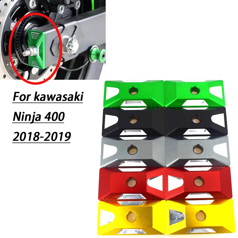 

Для Kawasaki Ninja 400 Ninja400 2018-2021 аксессуары для мотоциклов ЧПУ Алюминиевый сплав задняя вилка шпинделя цепи регулятора блоков