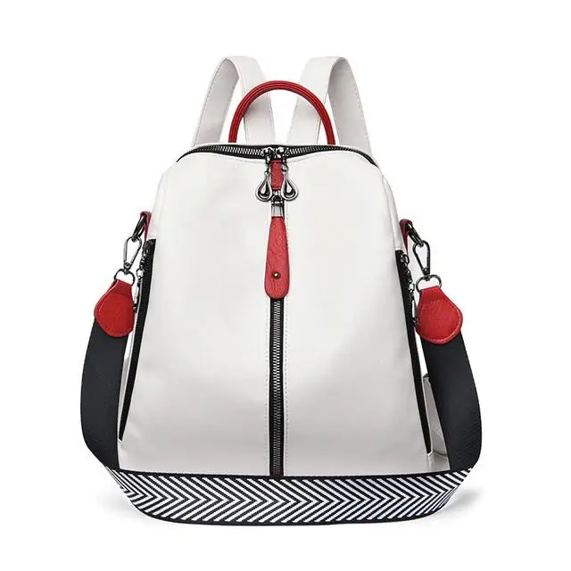 

Fashion Backpack Women Genuine Leather Backpacks Female White School Bags for Teenage Girls Shoulder Bag Travel BackPack