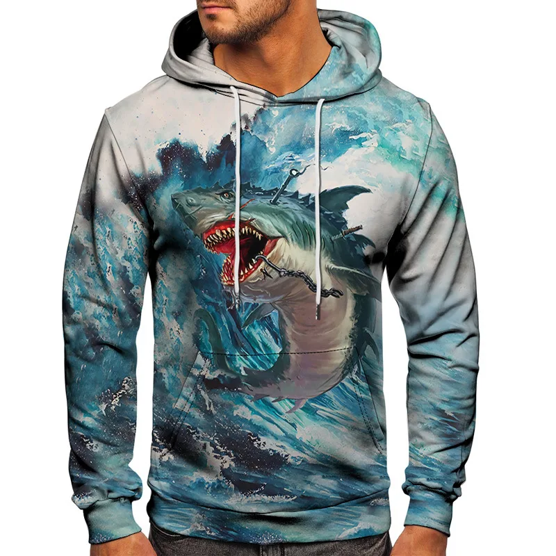 

2021 Shark King 3D Printed Mens Hoodie Harajuku Streetwear Autumn Hoodies Sweatshirt Unisex Casual Jacket Tracksuits men cloth