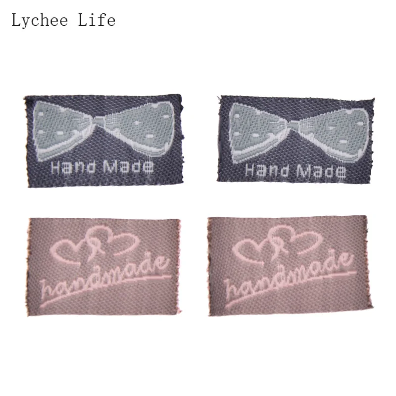 100 шт./лот бирка для одежды ручной работы с бабочками и сердечками Швейные