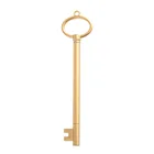 Золотое кольцо для ключей, металлический корпус, креативная Золотая гелевая ручка для ключей в стиле ретро, металлическая текстура, черная искусственная канцелярская ручка
