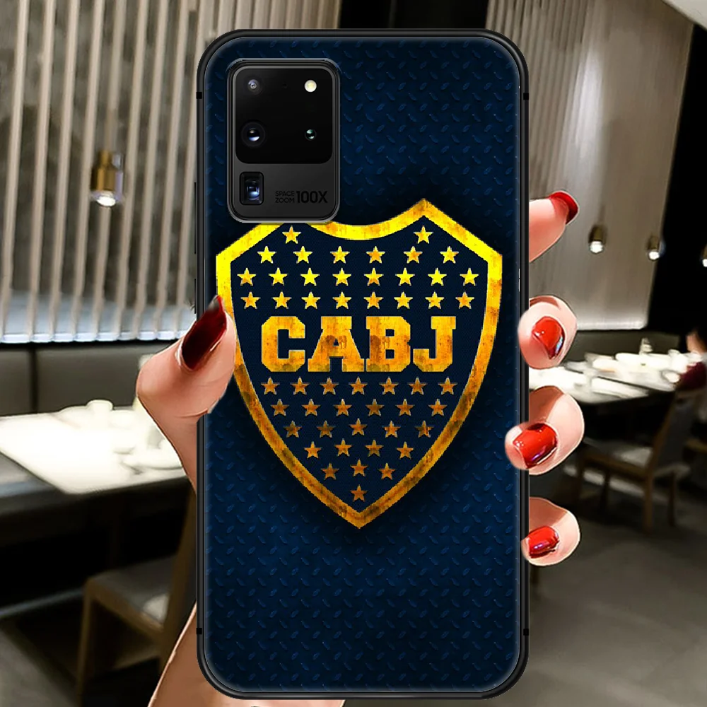 

Boca Juniors Soccer Phone Case Cover Hull For Samsung Galaxy S 6 7 8 9 10 e 20 Edge Uitra Note 8 9 10 Plus black Bumper Tpu