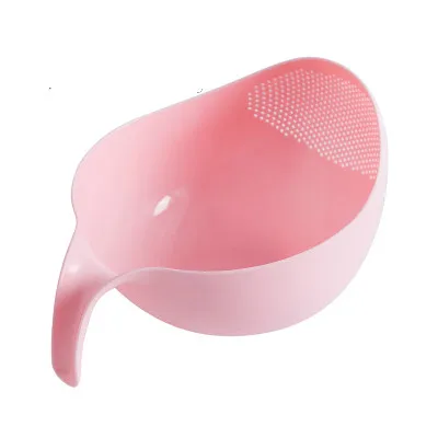 L-Pink Кухонная мойка риса слив Basketry толстый пластик с ручкой фруктовая чаша стиральная корзина для товары для дома, кухни mx8021523 - Цвет: L-Pink