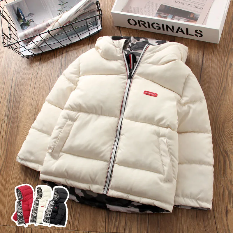

Double-sided Wear Winter Boys Girls Cotton Clothes Jacket Kids Clothes Fashion Casual Warm Thicken Childrens Clothing Coats