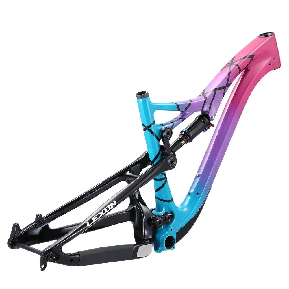 

Lexon Full Suspension Carbon Mountain Bike Frame 29er" Made in China Boost Rear Spacing 12*148 2 Years Wrranty AM Lever