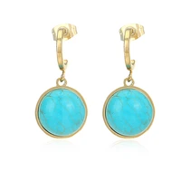 geometric round stone drop dangle earrings for women 14k stainless steel unusual earrings fashion jewelry earrings 2021 trend