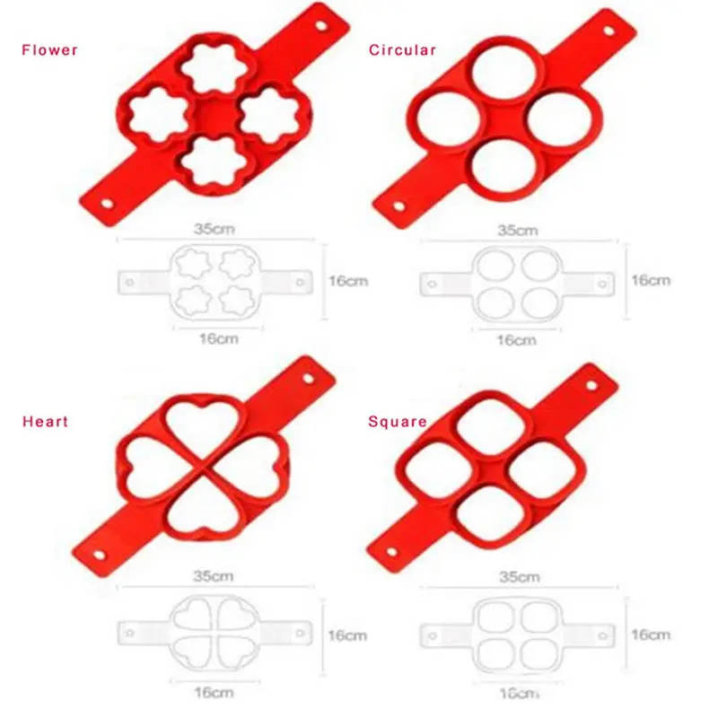 Силиконовая кухонная антипригарная форма для яиц откидная сковорода