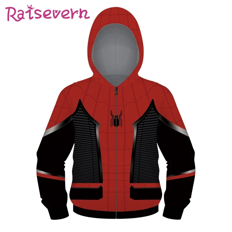 Marvel/Детские толстовки с 3D принтом куртки унисекс капюшоном и человеком пауком