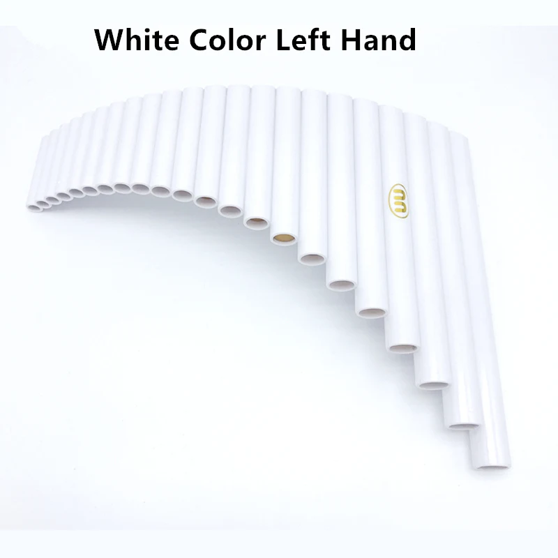 White Left Hand UU panflute 22 трубы ABS пластик panges G ключ Pan флейта, музыкальные инструменты, 7 цветов, сковорода flauta - Цвет: White Left Hand
