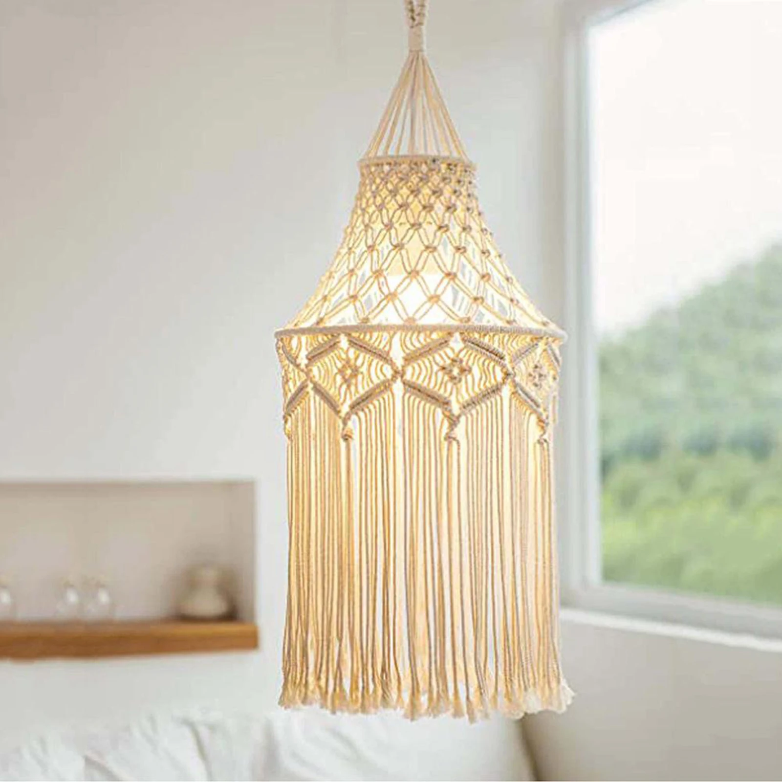 

Chic Macrame Tapestry Hanging Ceiling Pendant Lamp Shade