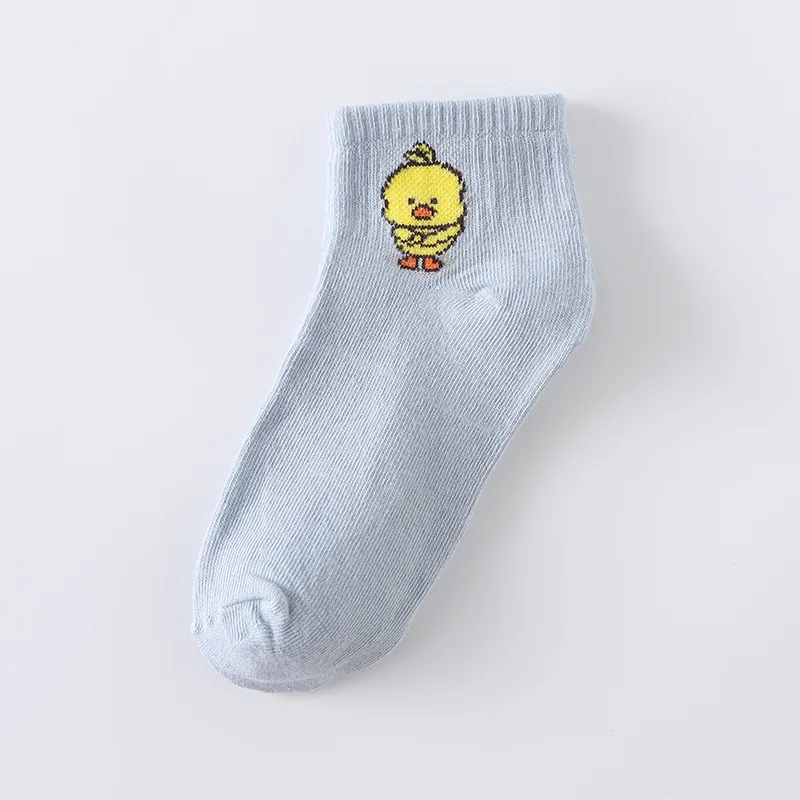 

Women Cartoon Cute Duck Short Socks Fashion Funny Happy Cartoon Ankle Socks Female Harajuku Casual Cotton Socks Street Sox