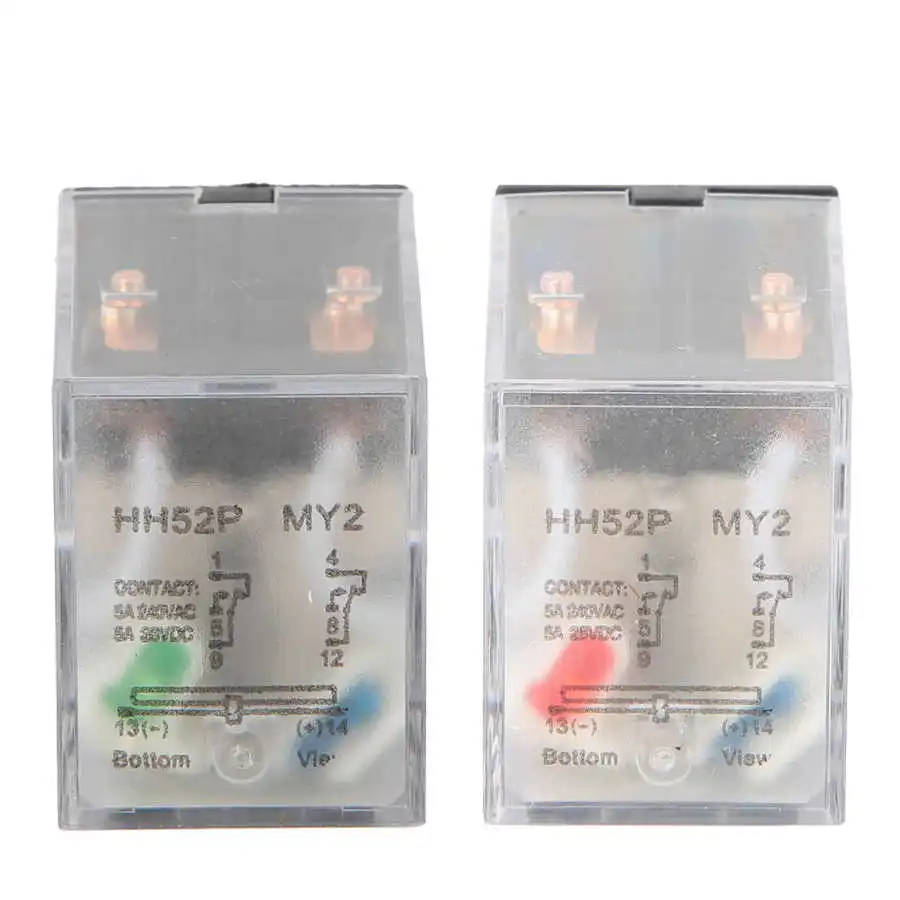 Фото Промежуточное реле HH52P 24VDC/220VAC 5A 8 контактов катушки DPDT электромагнитное