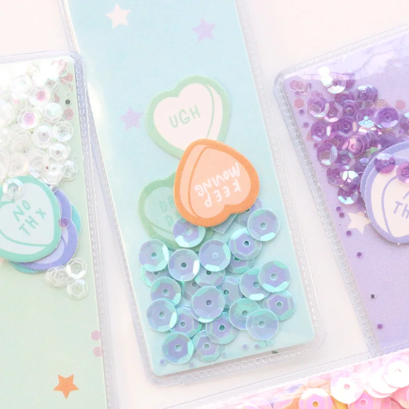 Domikee кавайные Конфеты Симпатичные офисные школьные блестки бумажные закладки