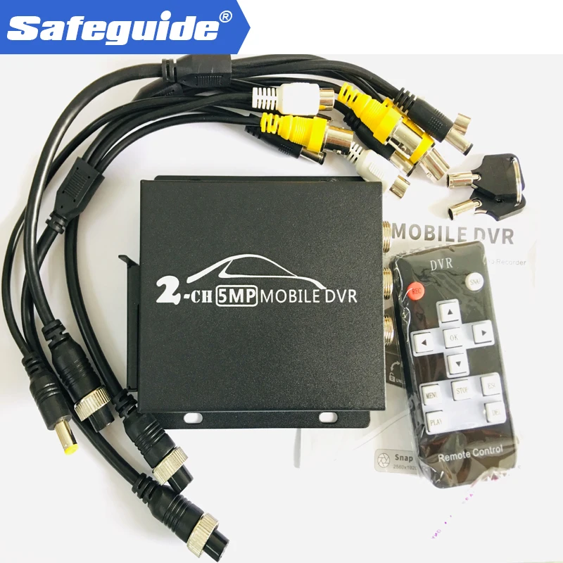 Маленький HD 1080P 2-канальный SD DVR с CVBS и AHD 5.0MP поддержка пультом дистанционного