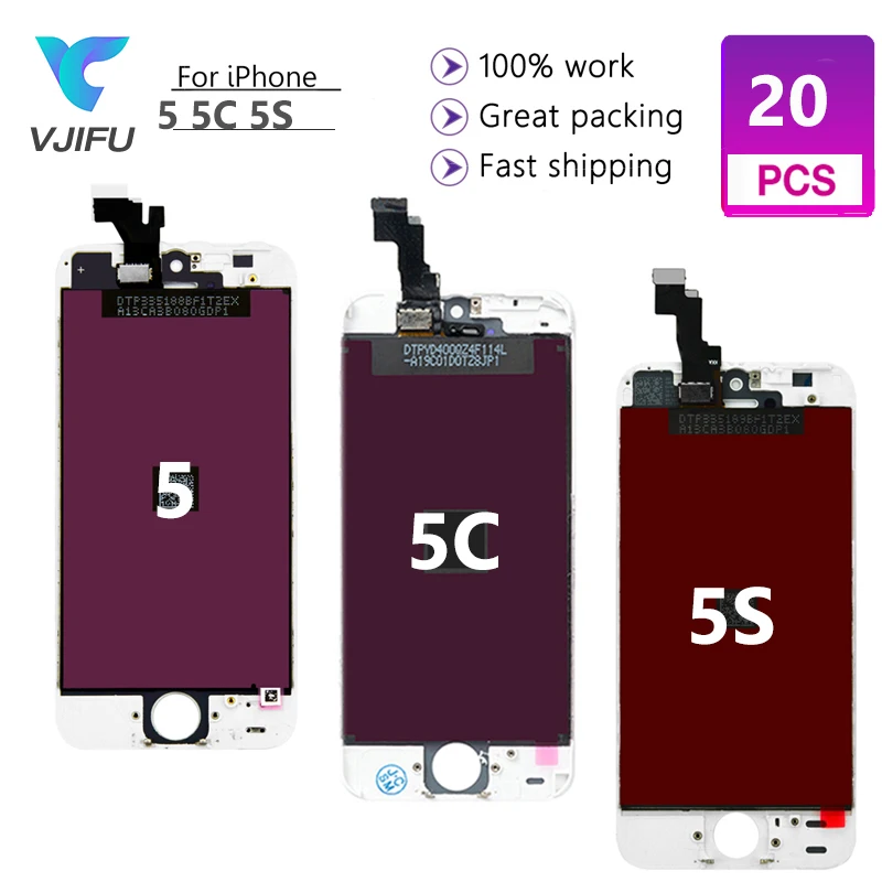 Заводская цена 100% тест 20 шт ЖК-дисплей для iPhone 5 5S 5C дигитайзер крепление с