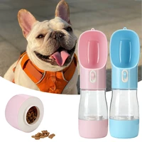 pet water bottle feeder bowl dog water bottle 2 in 1 food feeding water dispenser portable