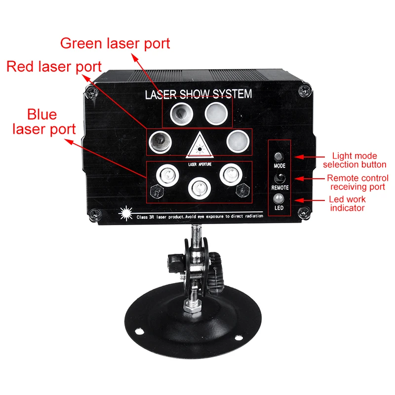 

120 Modes Sound Activated Party Light Strobes Laser Light 9W RGB LED Stage Light Christmas DJ Club Home KTV Party Show Bar