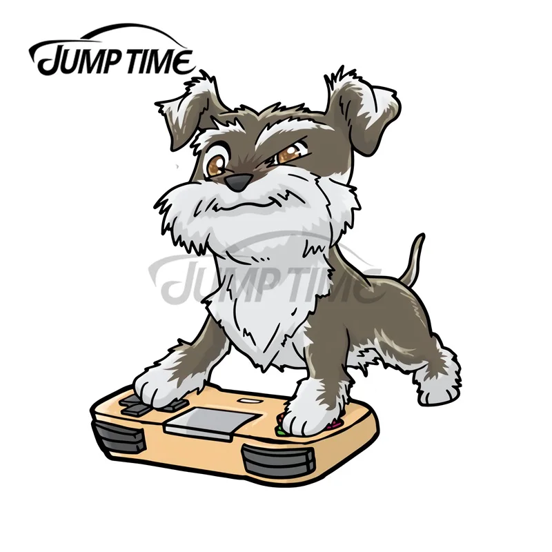 Игровой геймпад шнауцера JumpTime 13x10 3 см кавайная Личная наклейка на окна