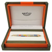 hero 767 elegant fountain pen with golden trim colored ink pen iridium medium nib great for business writing gift pen