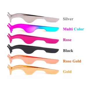 Нержавеющаясталь накладные ресницы щипцы для завивки и наращивания ресниц поддельные глаз ресниц Пинцет губки аппликатора зажим макияж глаз Красота инструменты