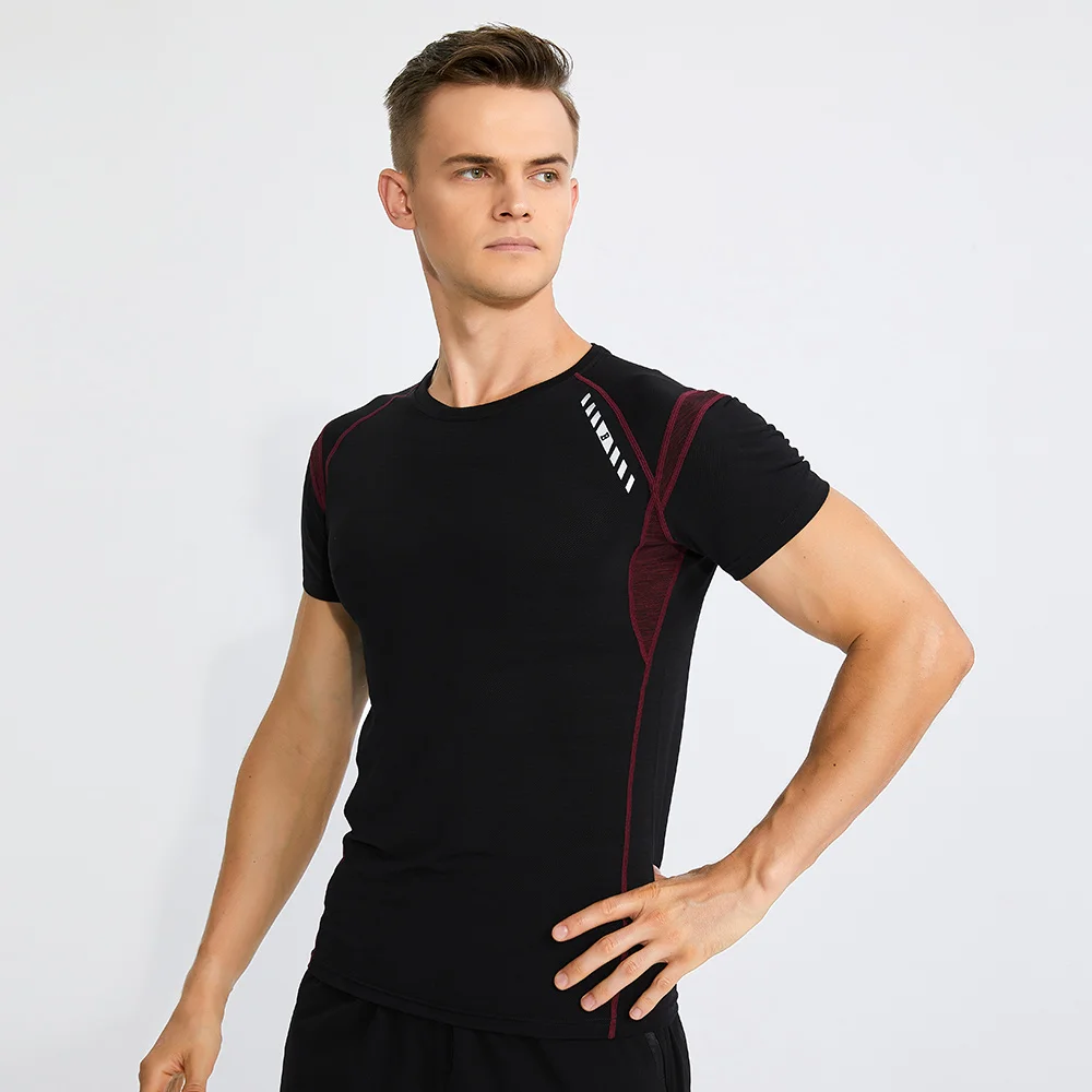 Men's Running Shirts, Quick-Drying Compression Sports Shirts,Gymnastics T Shirt Training Men, Fitness Muscle Shirts Gym Clothing