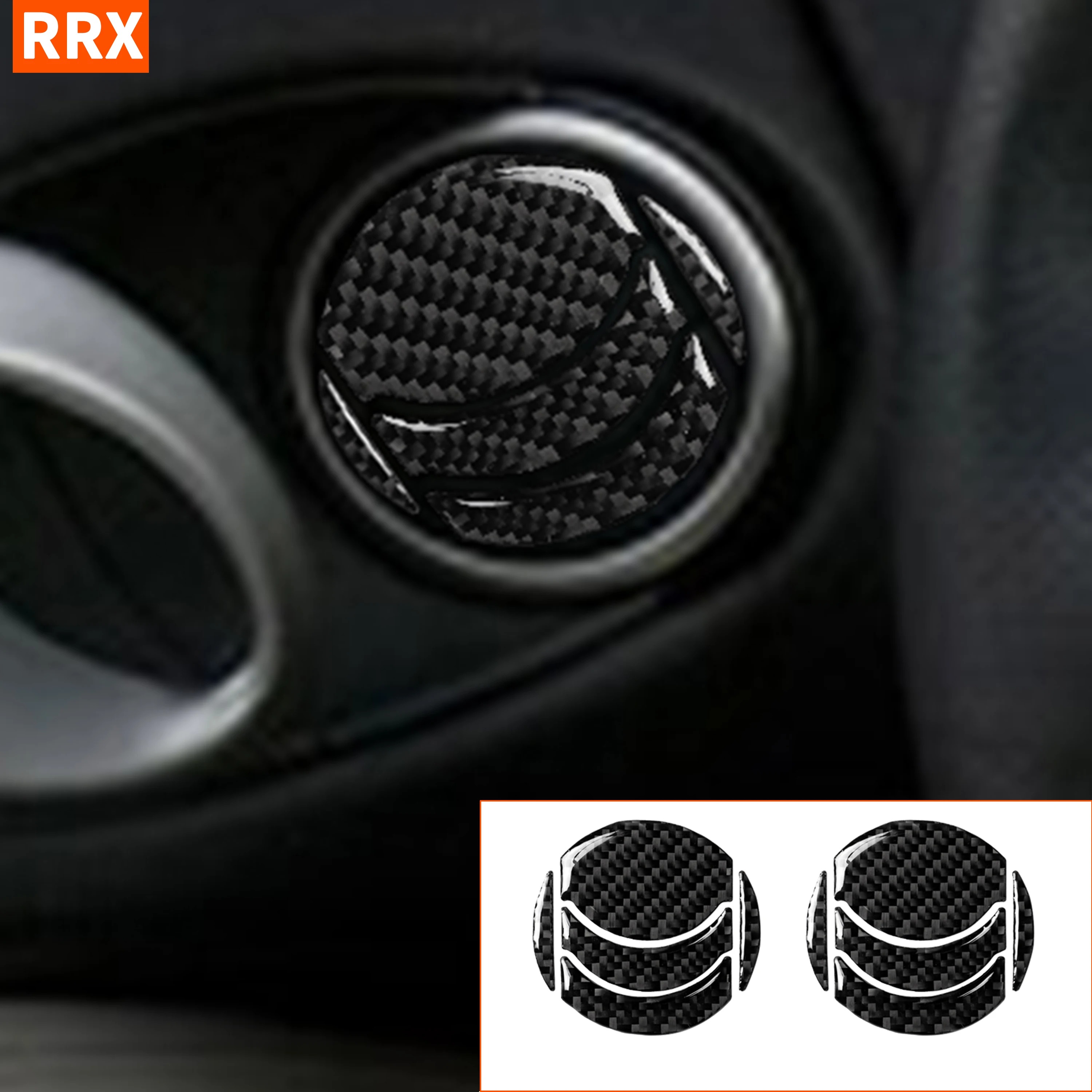 Real Carbon Fiber Car Air Conditioner Vent Exhaust Door Outlet Sticker For Nissan 370Z Z34 2009-on Modification Car Accessories