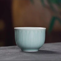 2pcsset blue china celadon ceramic tea cup porcelain kung fu cups set pottery drinkware tableware wholesale egg style