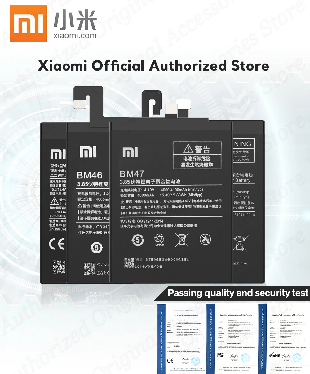 Аккумулятор для телефона Xiao mi BM47 для Xiao mi Red mi 3 3S 3X4X3 pro Note 3 5 5A Pro mi 5X BM46 BN31 BN45 Сменные Аккумуляторы