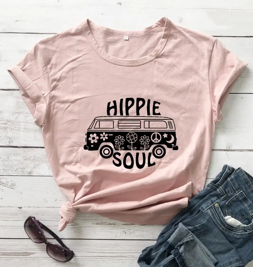 Хиппи Soul Футболка гранж tumblr camisetas уличный стиль Эстетическая графическая