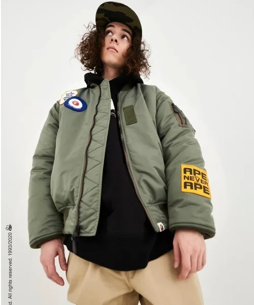 

BAPE осенне-зимняя вышитая куртка из хлопка, Женская куртка