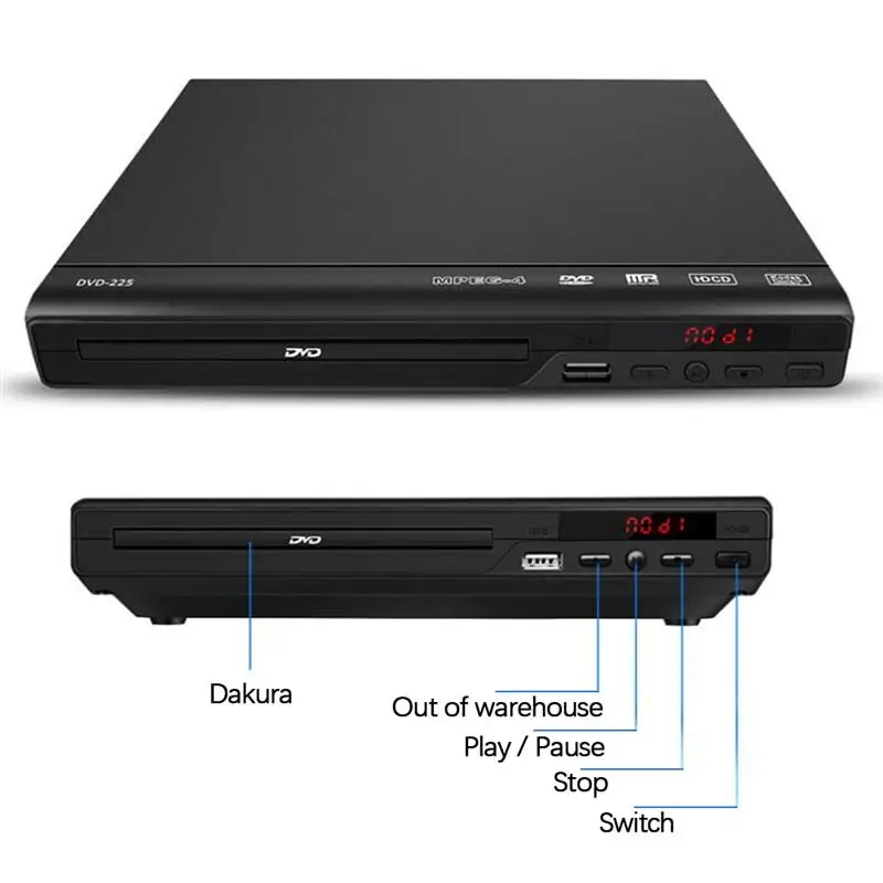 

HD DVD Player 720P Multimedia Digital TV Support USB/Video/DVD/RW/CD/Audio/VCD/SVCDJE/PG/MP3/WMA/CD Home Theater System