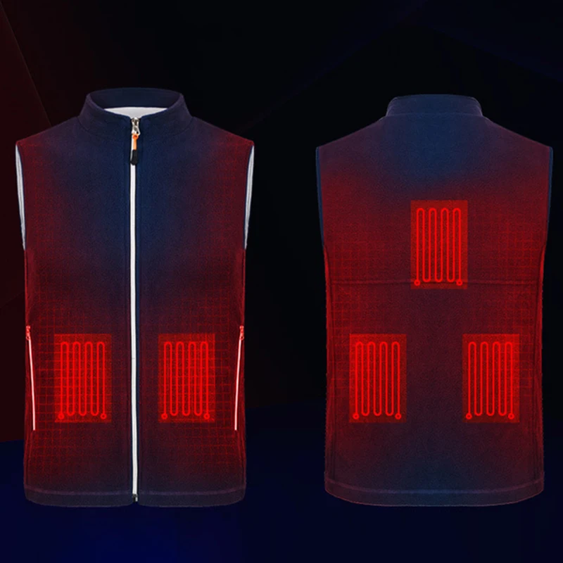 

Winter Thermal Heating Vest Men Women Intelligent USB Infrared Heated Vest Battery Heated Jacket Hiking Coat mens jackets