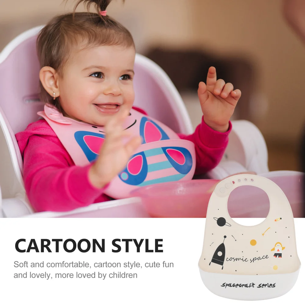 

1Pc Cartoon Baby Bib Durable Baby Eating Bib Creative Baby Feeding Bib