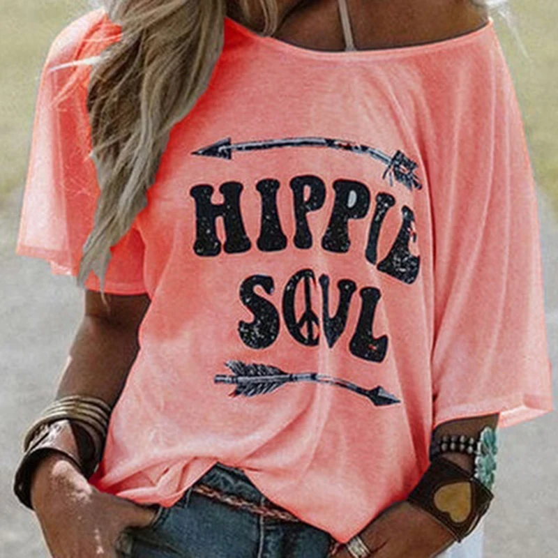 Новинка 2020 летняя футболка большого размера хиппи потеря души Женская