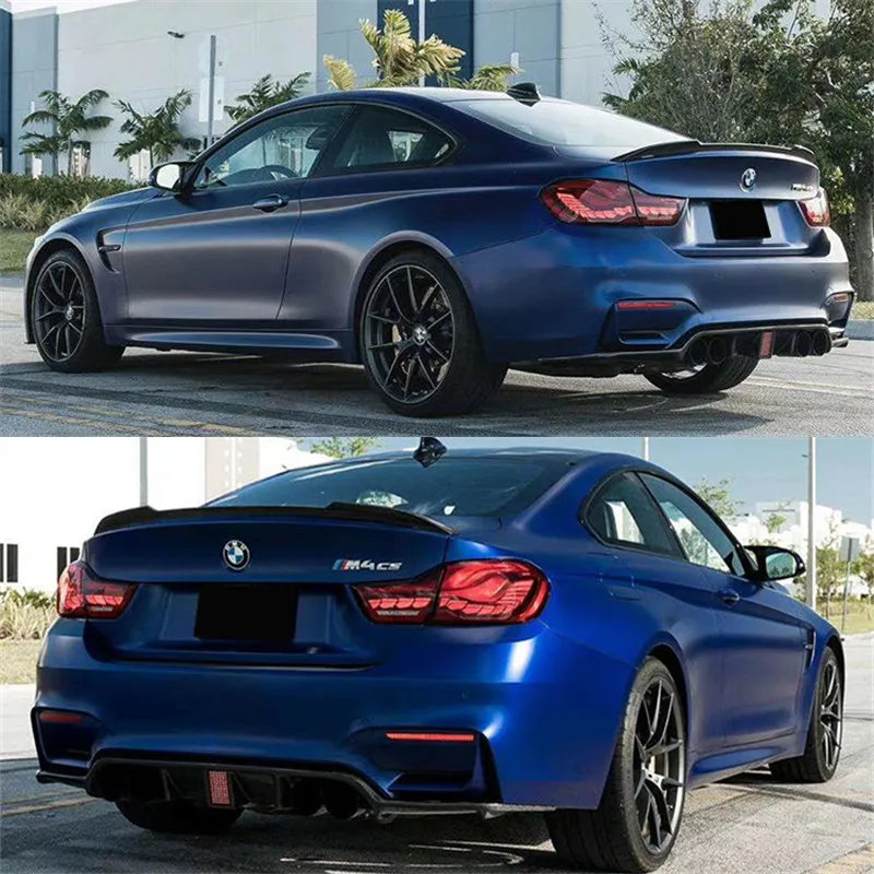 

Nice2021For BMW 3 Series 4 Series Modified M3m4 Surround Carbon Fiber Rear Lip With Light F80f82m3m4 Rear Lip With Light