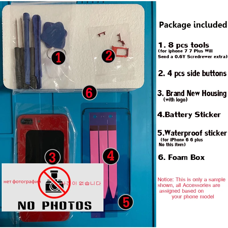 

Original quality Glass Body Back housing For iPhone 7p like 8p Rear Battery Cover Case for iPhone 7p to 8p style Chassis