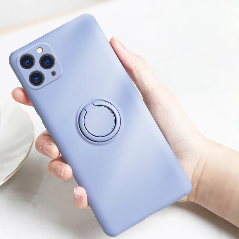 Жидкий силиконовый чехол для iPhone 11 Pro Max XR XS X 8 7 6 6S Plus подставка телефона