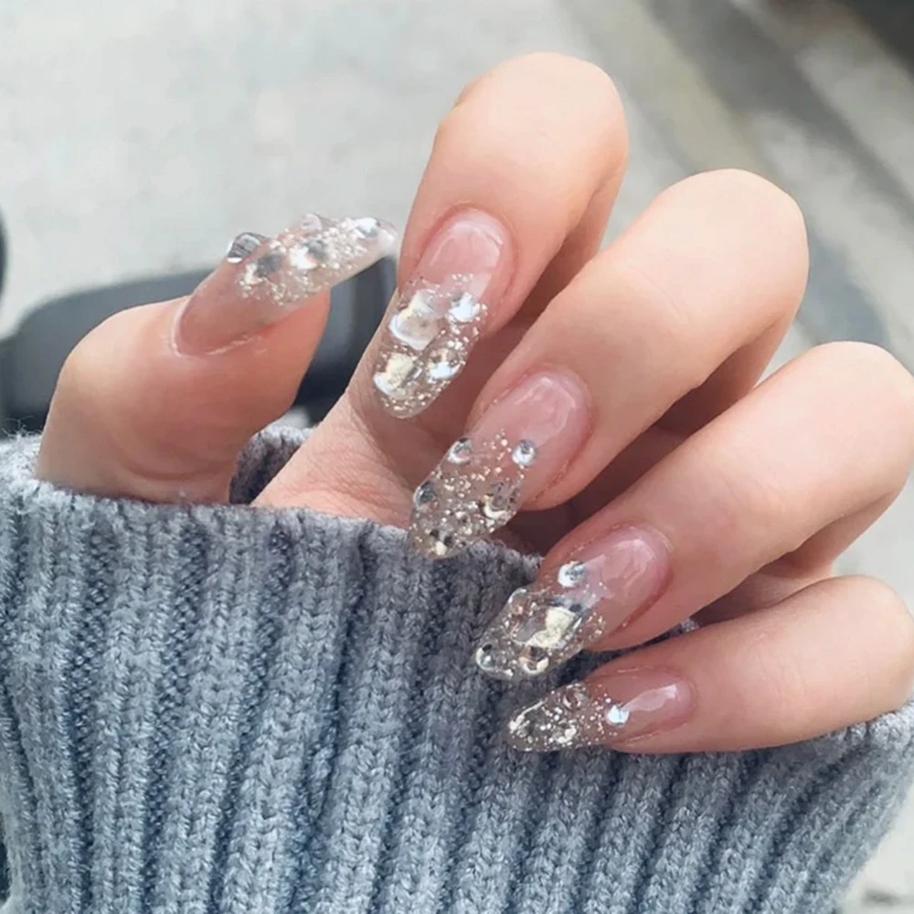 Nail Art Flat Diamond Super Flash Rhinestone Square Shaped Colorful Three-Dimensional Ornament Combination Box | Красота и здоровье
