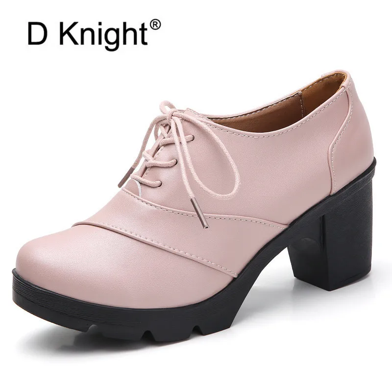 

Большие размеры 34-43; Туфли-оксфорды для женщин; Женская обувь из лакированной кожи на высоком толстом каблуке; Винтажные женские ботинки-бро...